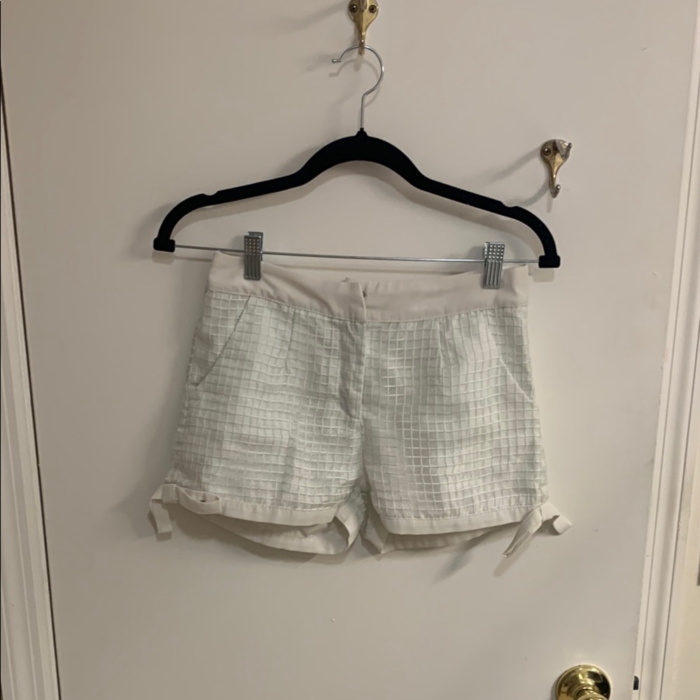 Marie Mullin Collection Unique White Netted Shorts in Sz 44